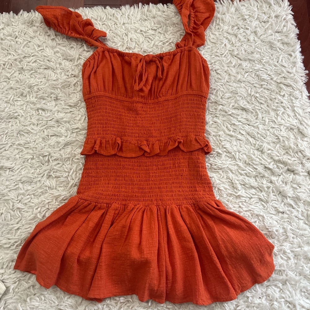 Orange mini dress